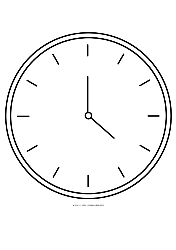 Coloring Pages PDF Clock Coloring Pages For Preschoolers
